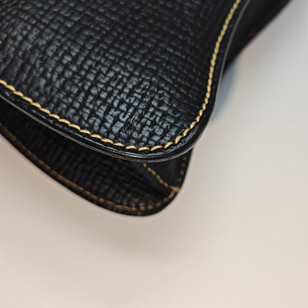 Calfskin Top Handle Bag Black