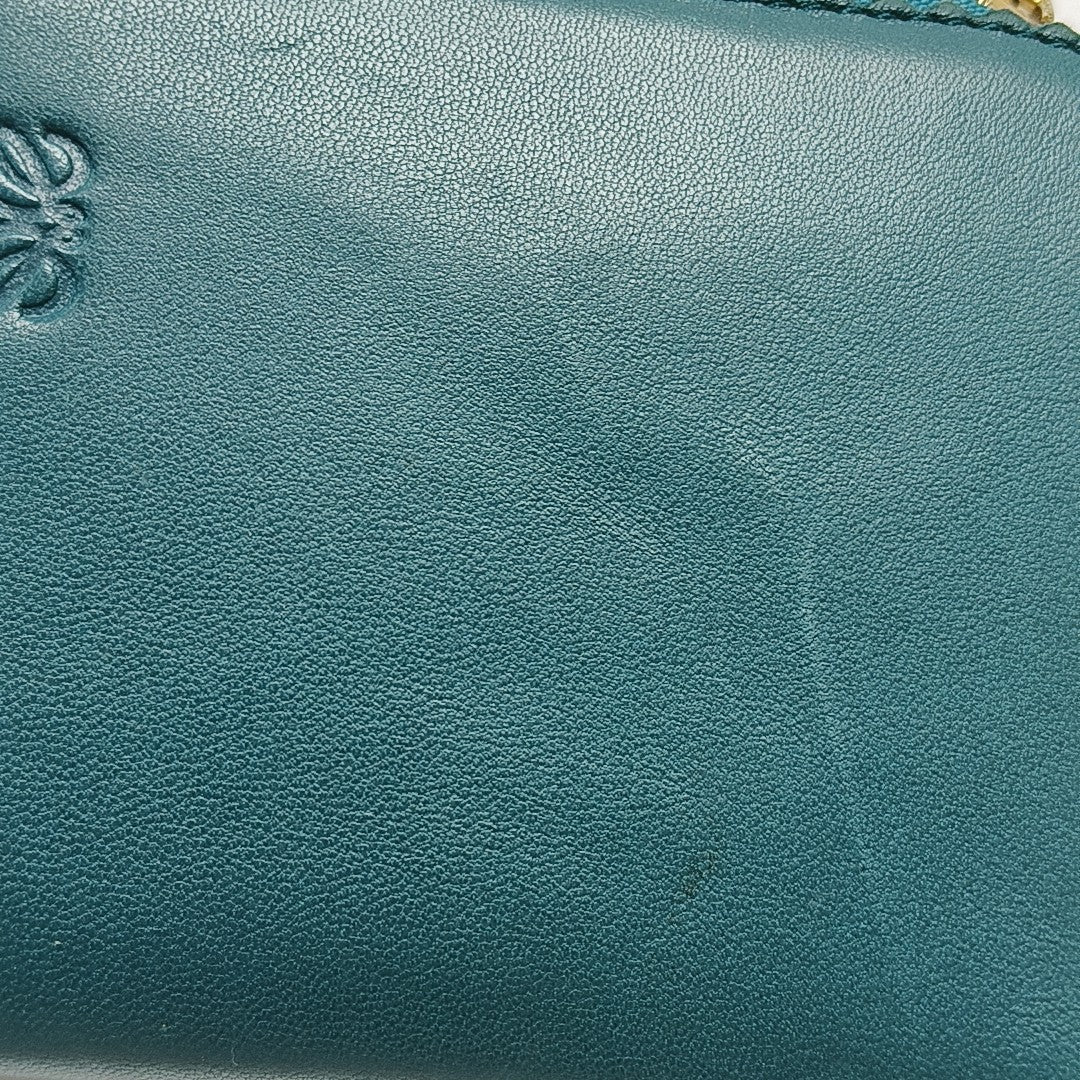 Brand Lambskin Blue Wallet