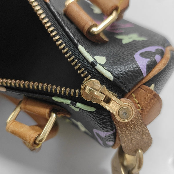 LV × TM SPEEDY Nano Lona Monogram Revestida Negra