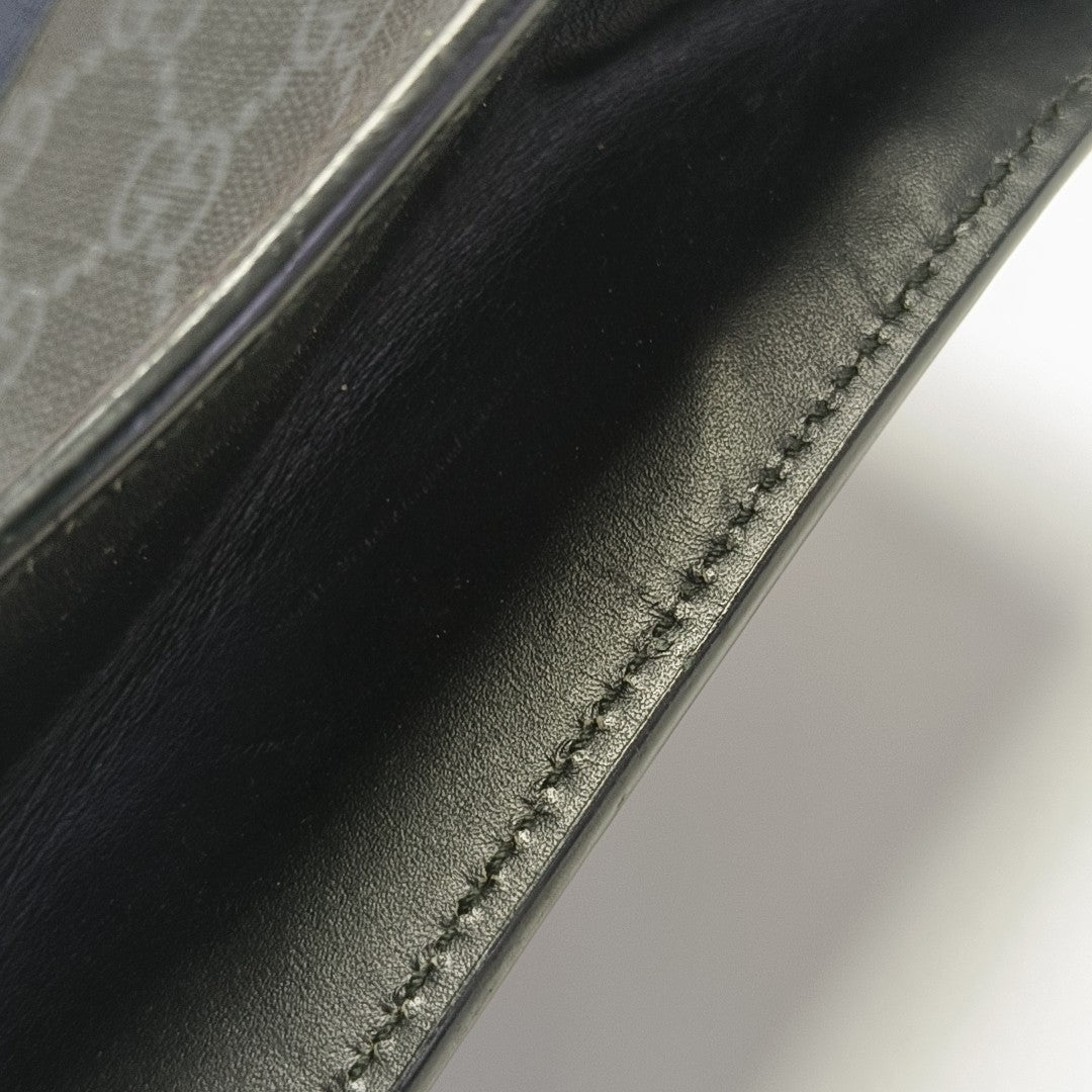GG Supreme Monogram Coated Canvas Gray
