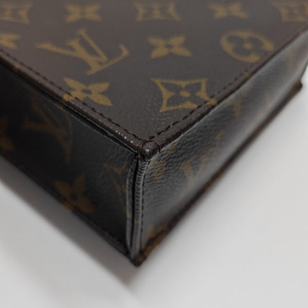 SAC PLAT Mini Monogram Coated Canvas Brown