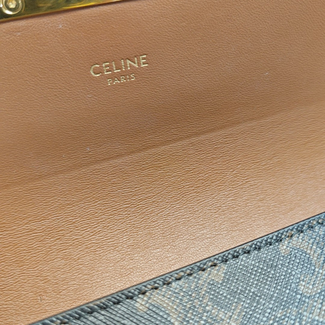 TRIOMPHE Small Coated Canvas Brown