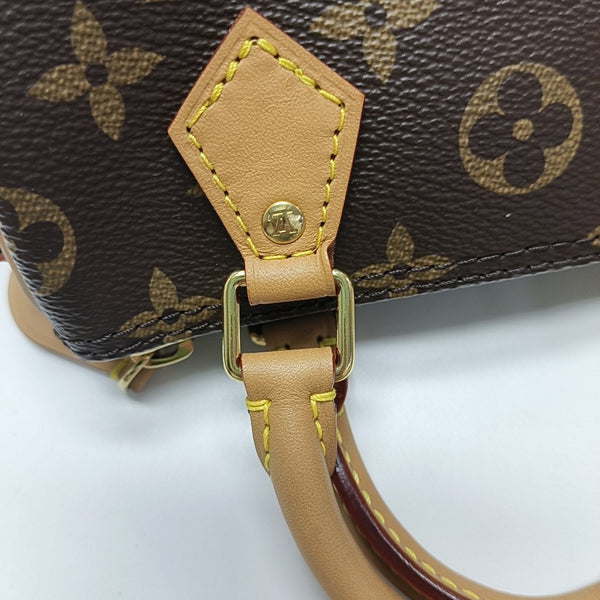 Authenticated pre-owned  SPEEDY Nano Monogram Coated Canvas Brown - Shoulder Bag at Looply