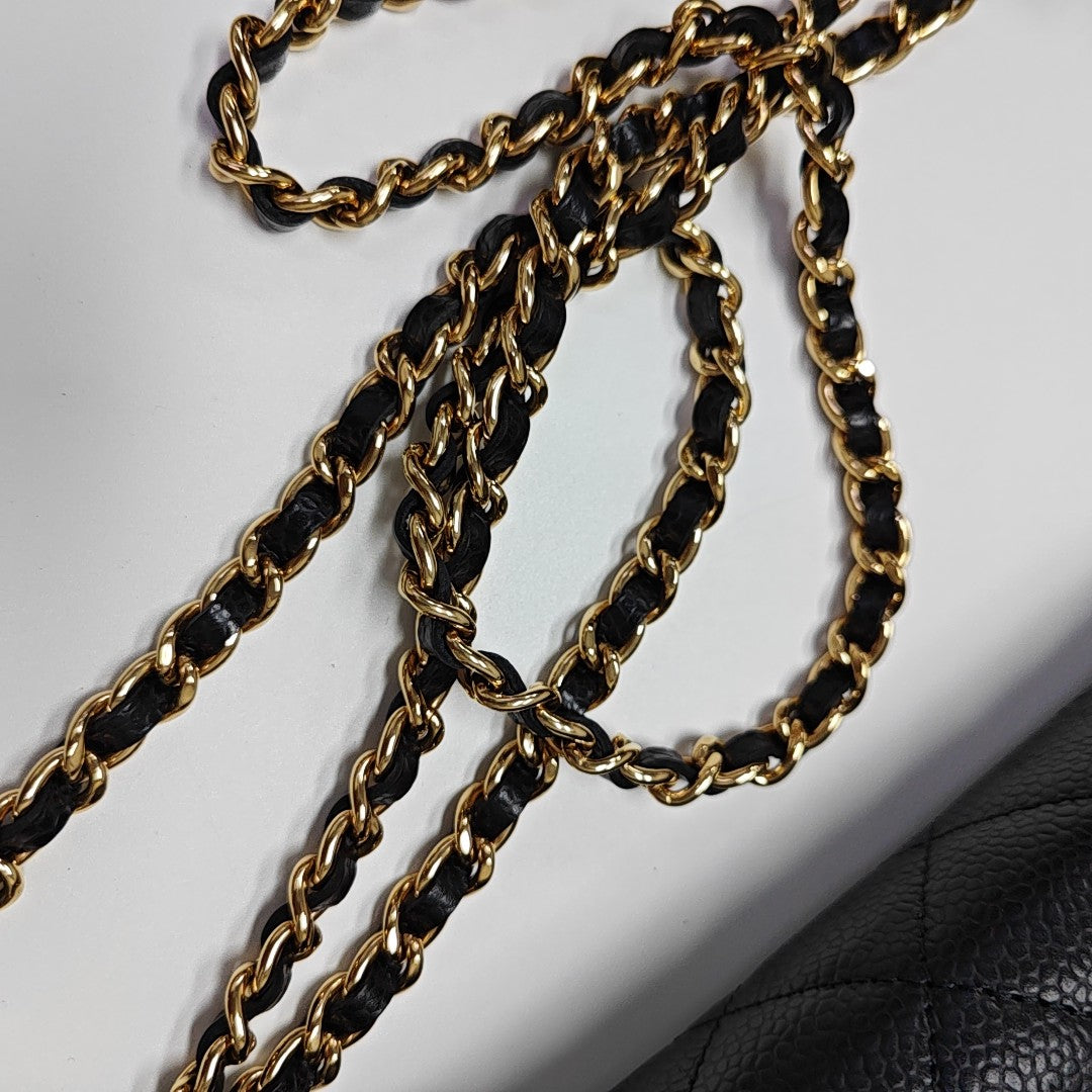 WOC Quilted Grained Calfskin Black