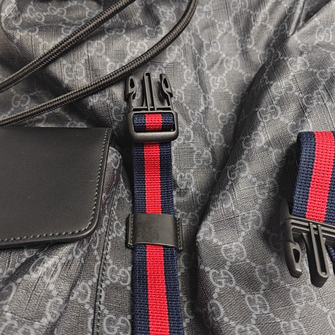GG Supreme Monogram Coated Canvas Black