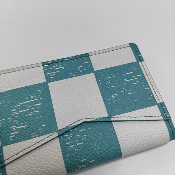 Damier Calfskin Card Holder Green