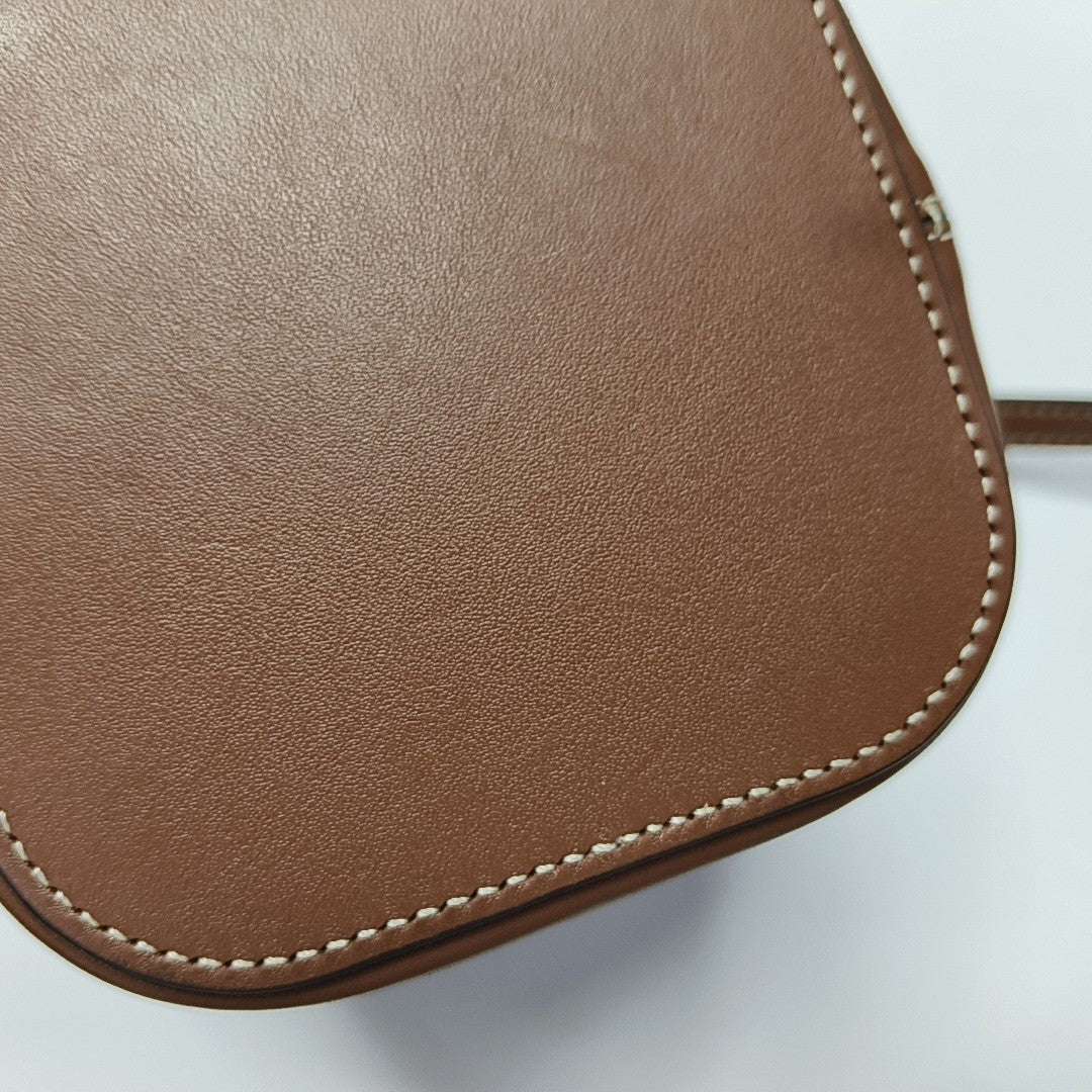 Calfskin Shoulder Bag Brown
