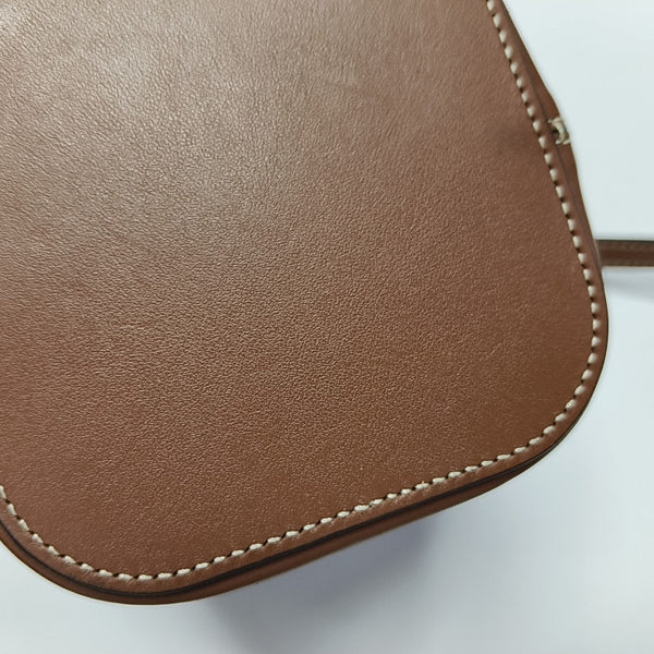Calfskin Shoulder Bag Brown