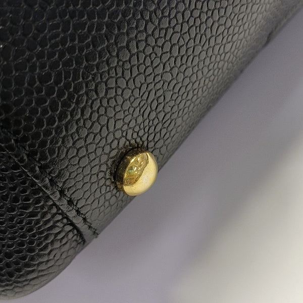 CHANEL PETITE Quilted Grained Calfskin Black