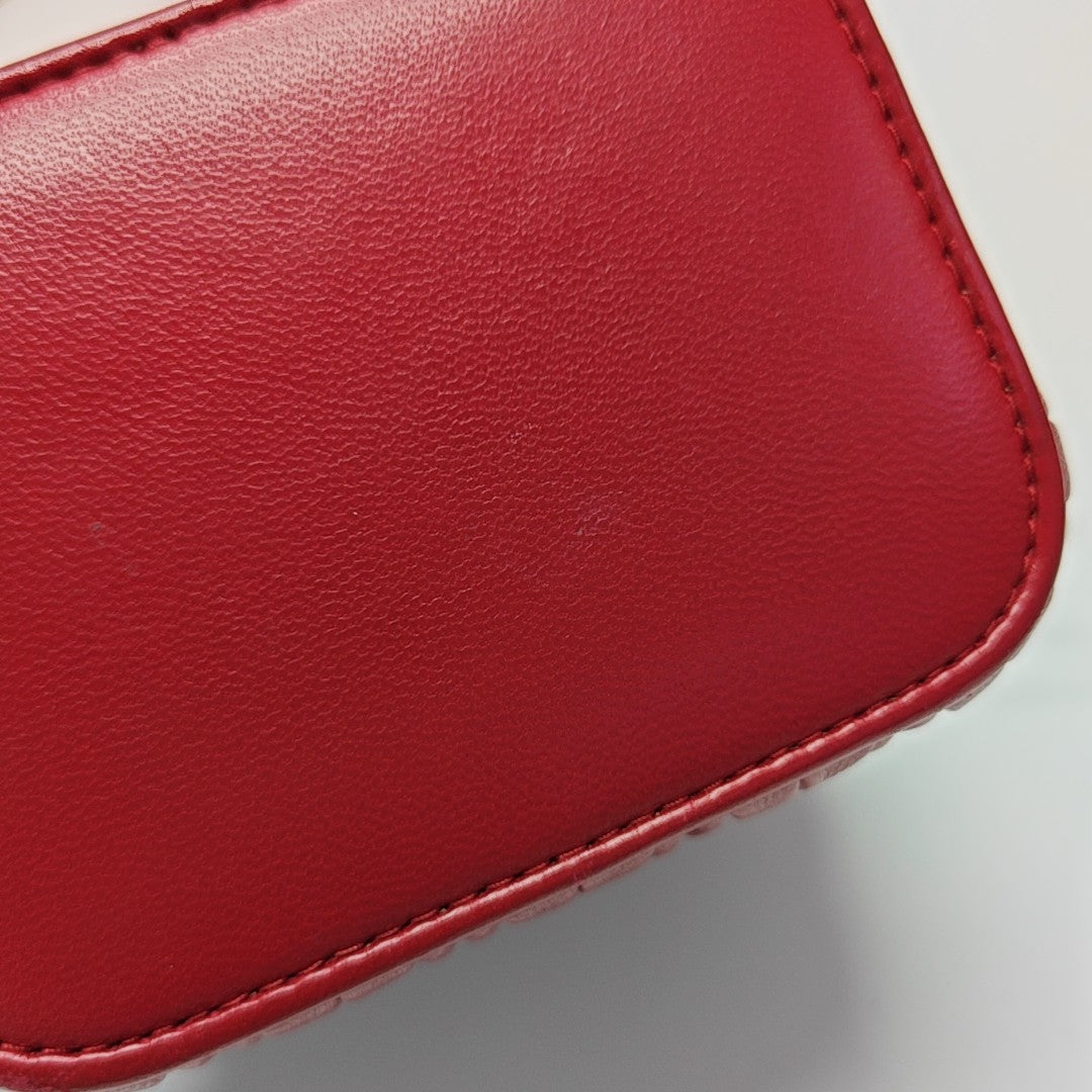 Matelassé Mini Quilted Lambskin Red