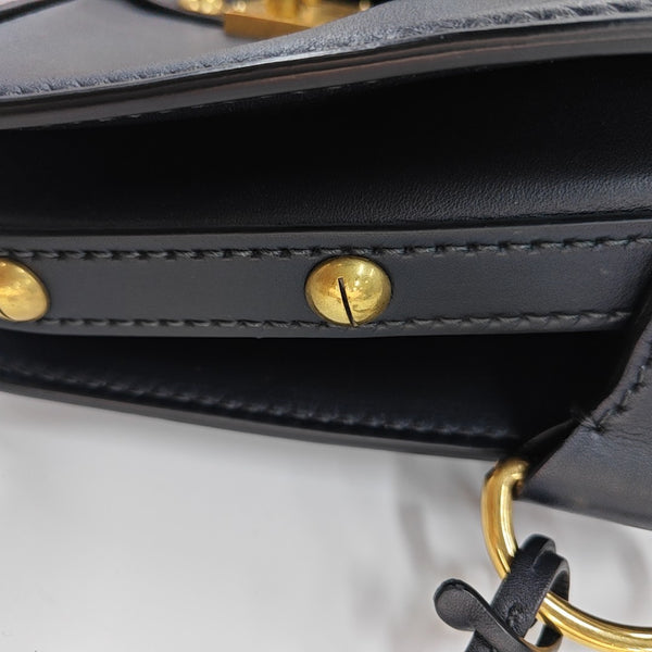 Calfskin Shoulder Bag Black