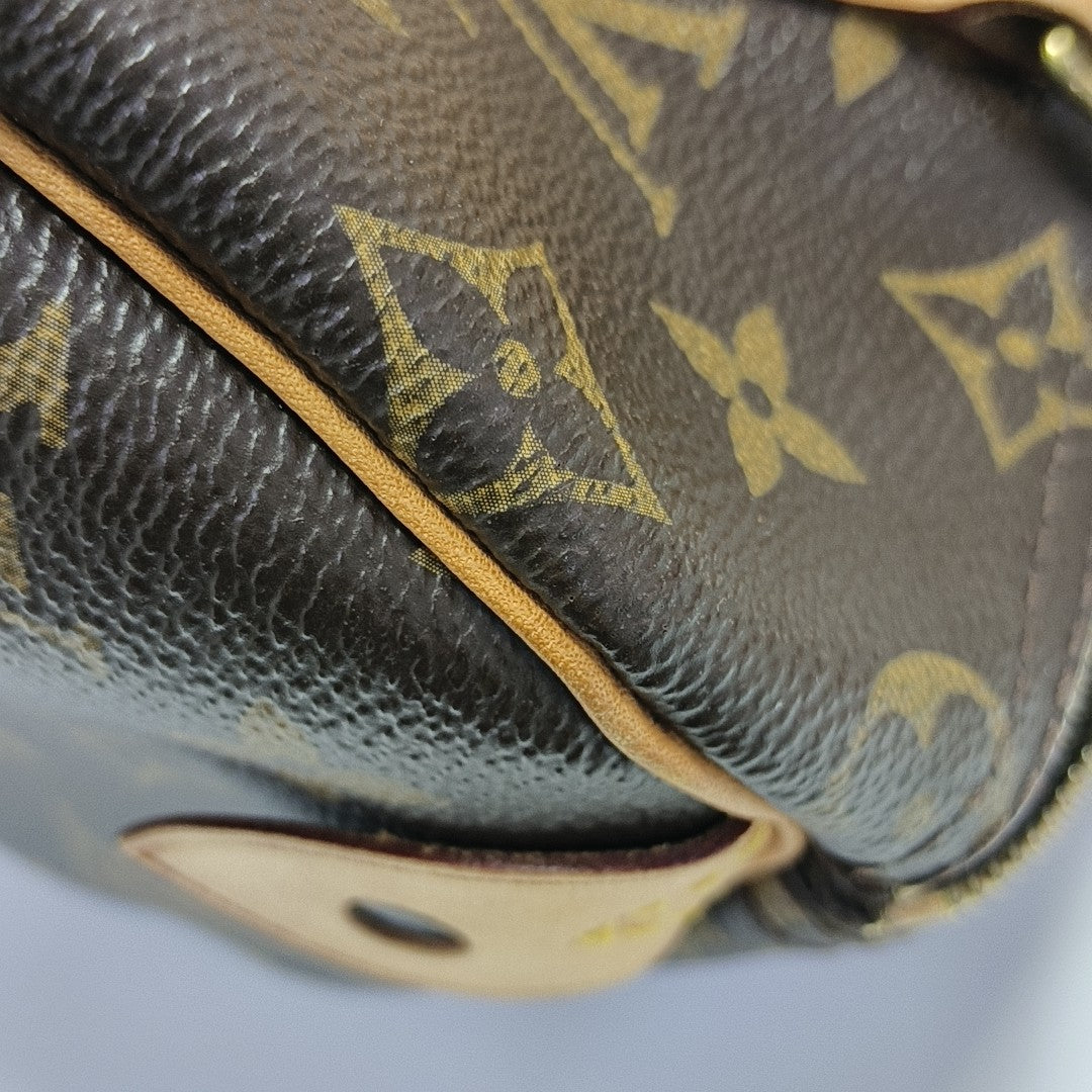 SPEEDY 25 Monogram Coated Canvas Brown