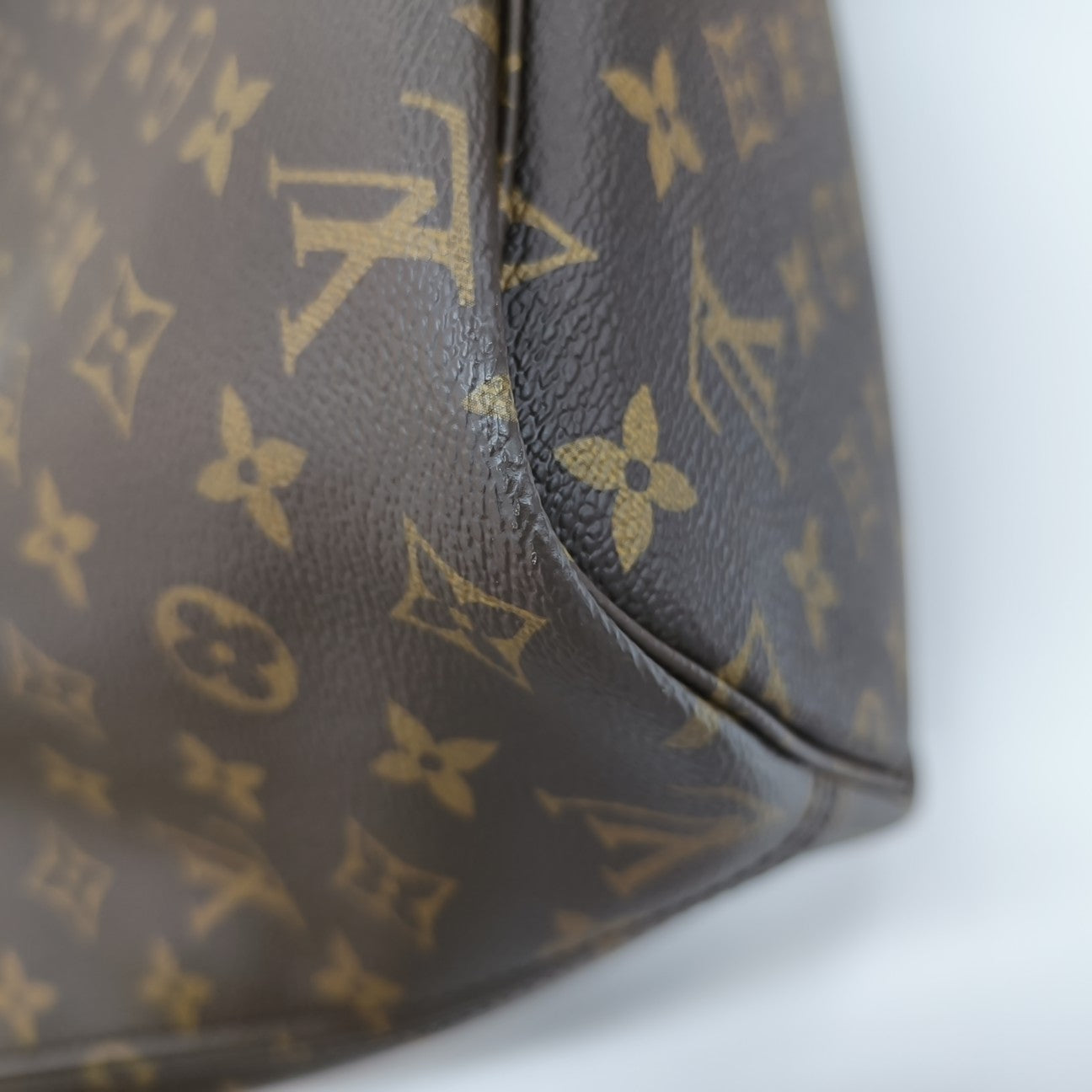 NEVERFULL MM Monogram Coated Canvas Brown
