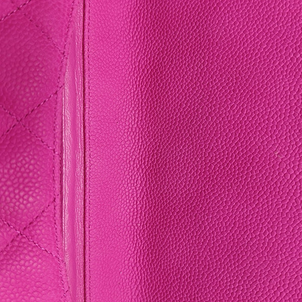 Clásico Flap Piel de Becerro Granulada Acolchada Rosa
