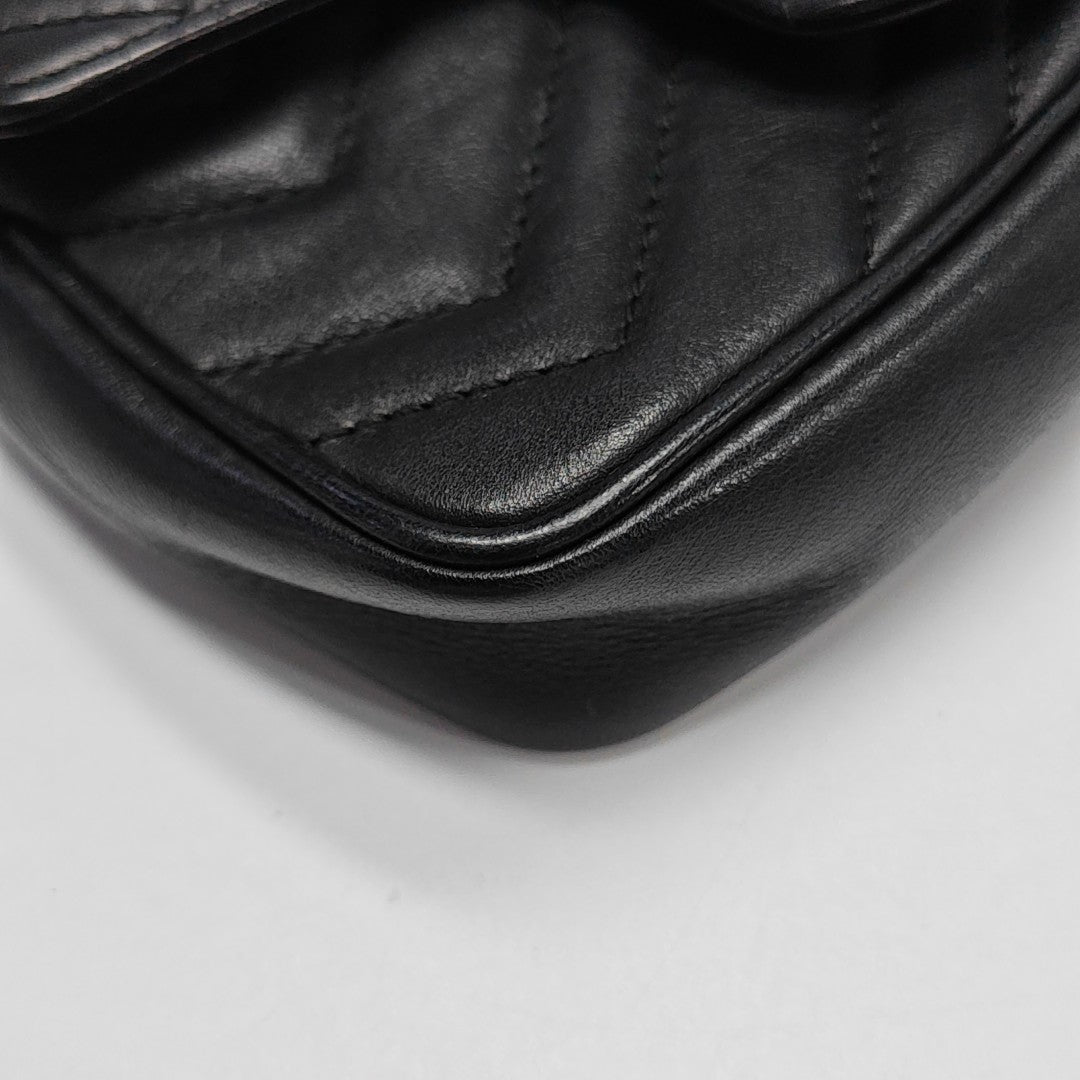 GG Marmont Mini Quilted Calfskin Black