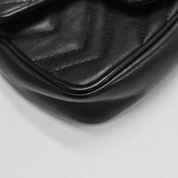 GG Marmont Mini Quilted Calfskin Black