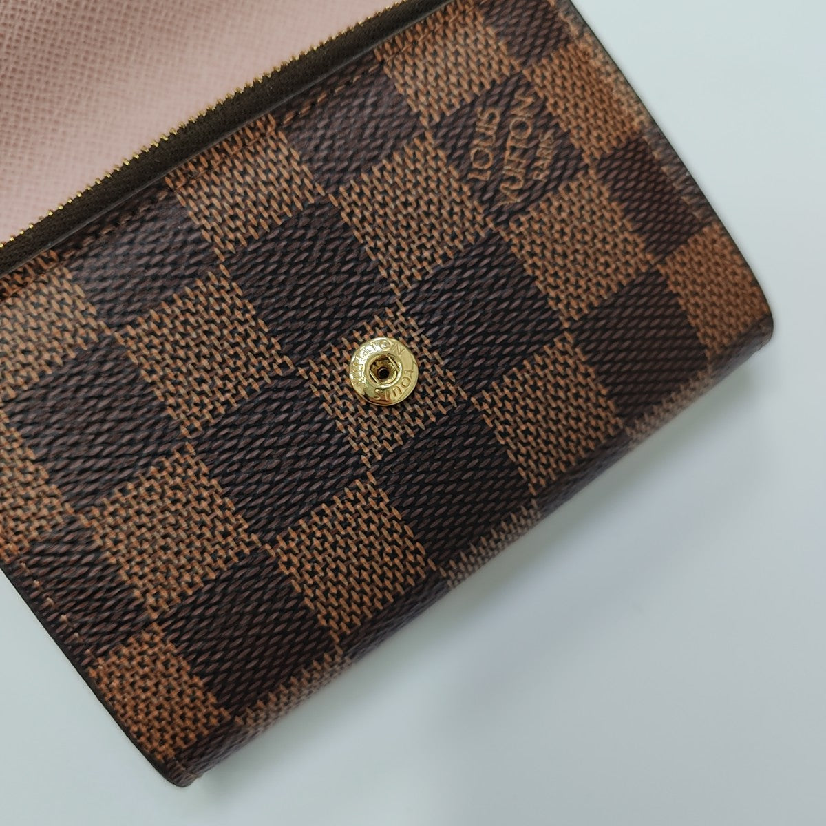 ROSALIE Damier Ebene Coated Canvas Brown Wallet