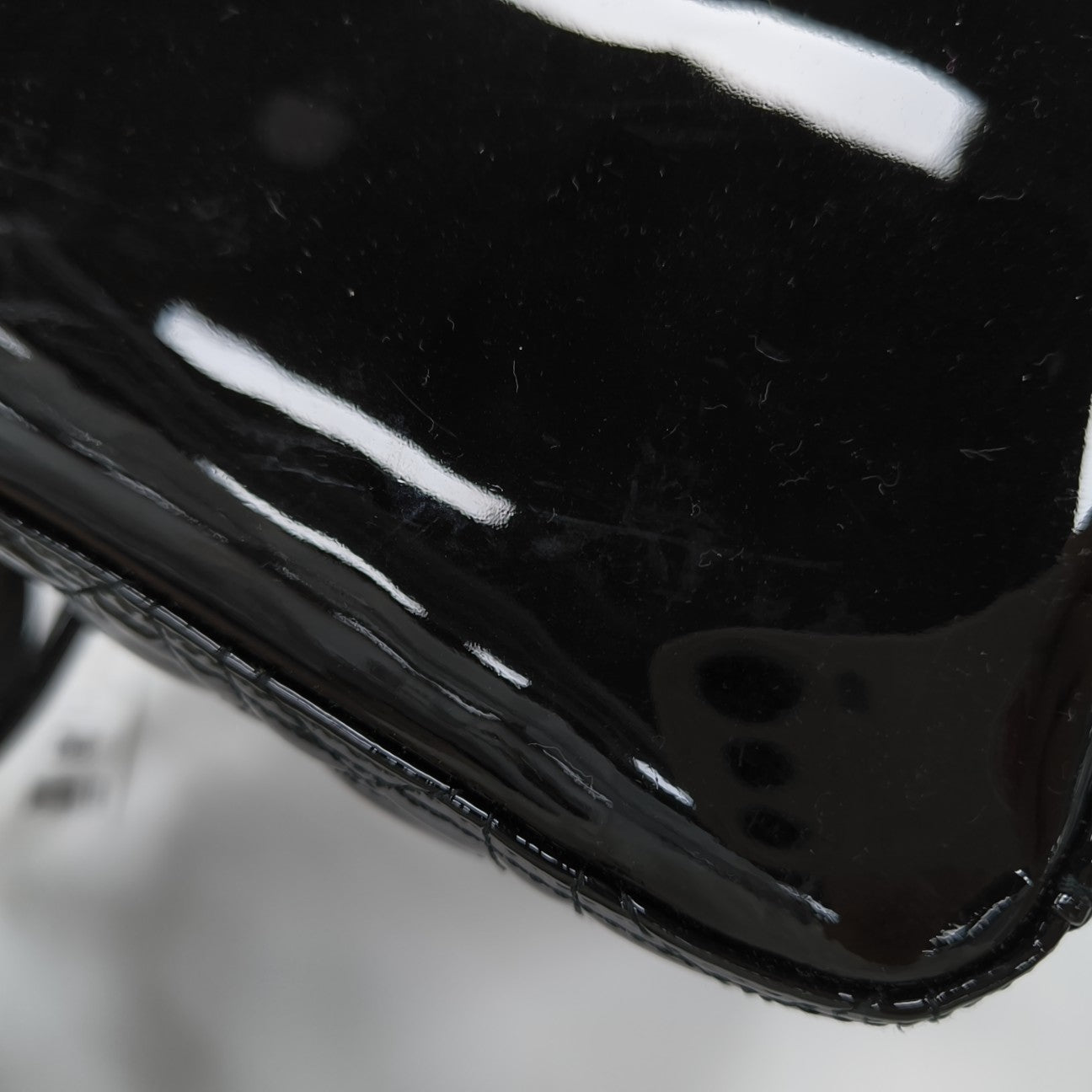 Lady Dior Large Patent Leather Black