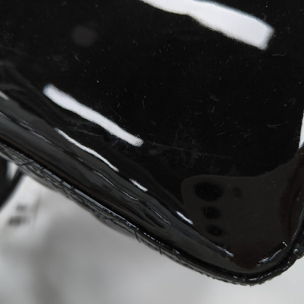 Lady Dior Large Patent Leather Black