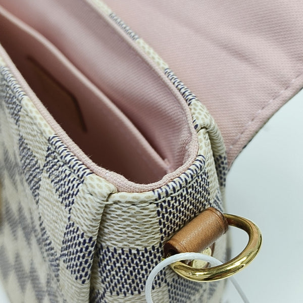 CROISETTE Damier Azur Coated Canvas White