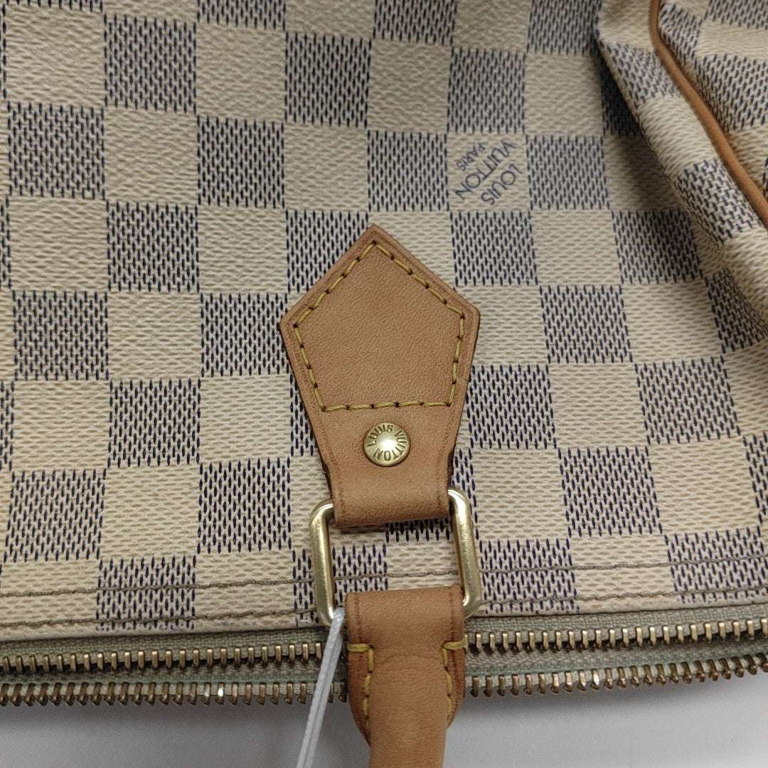 SPEEDY 30 Damier Azur Coated Canvas White