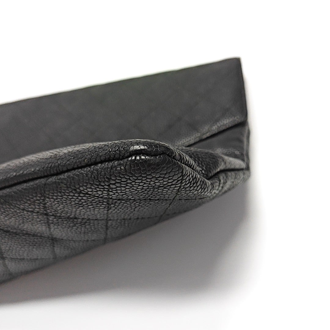 THREAD AROUND Quilted Grained Calfskin Black