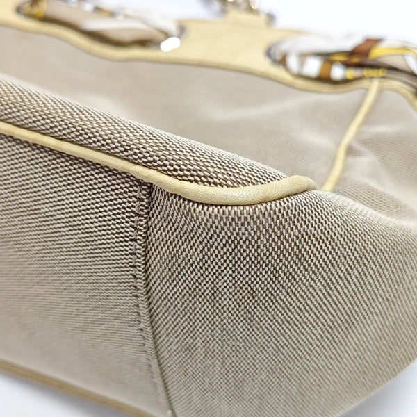 Monogram Canvas Tote Bag Brown