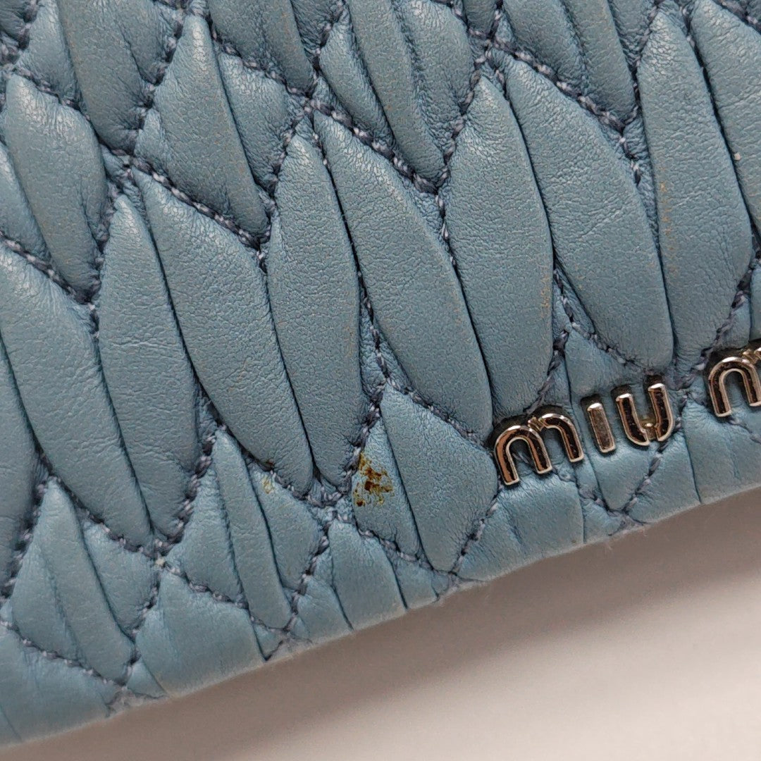 Crystal Quilted Lambskin Blue
