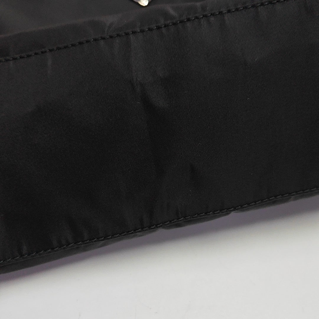 Nylon Top Handle Bag Black