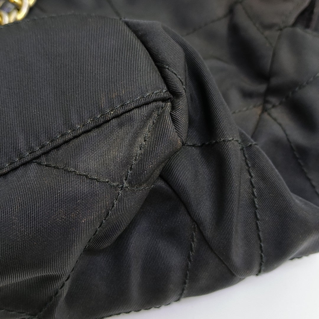 Nylon Quilted Nylon Black