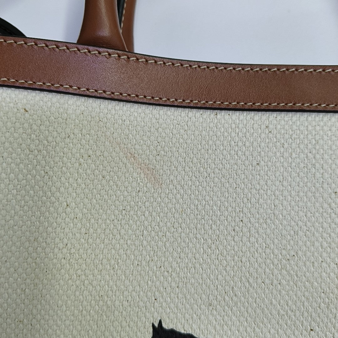CABAS CELINE Small Canvas Beige