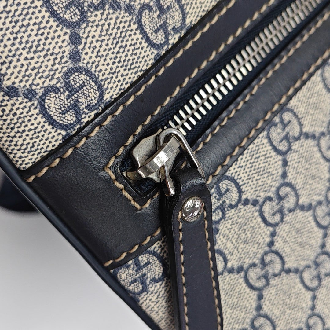 Monogram Coated Canvas Shoulder Bag Blue