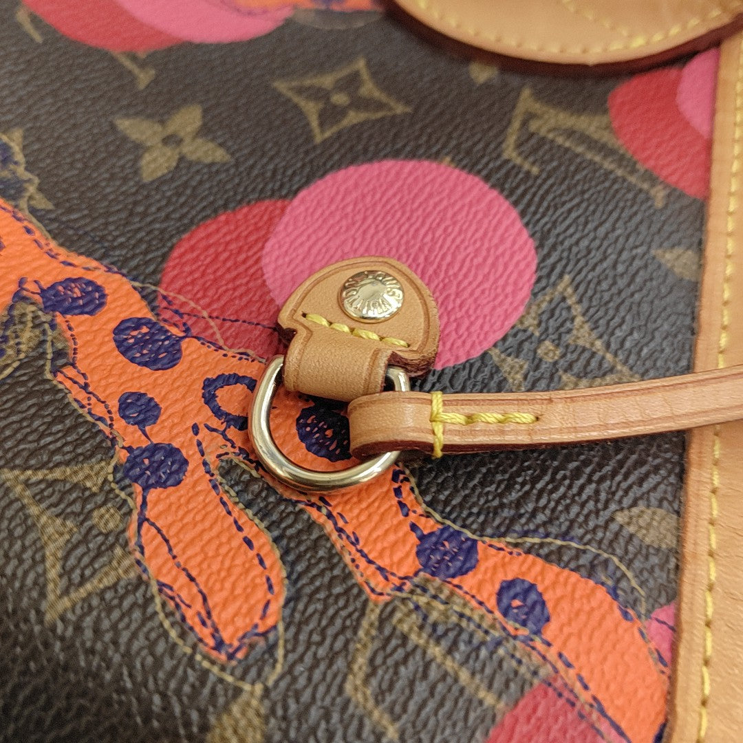 NEVERFULL MM Monogram Coated Canvas Brown