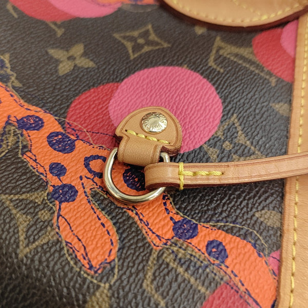 NEVERFULL MM Monogram Coated Canvas Brown