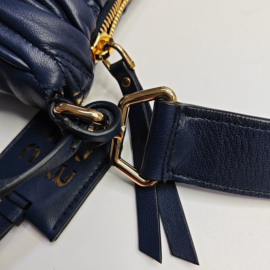 Matelassé Quilted Lambskin Blue