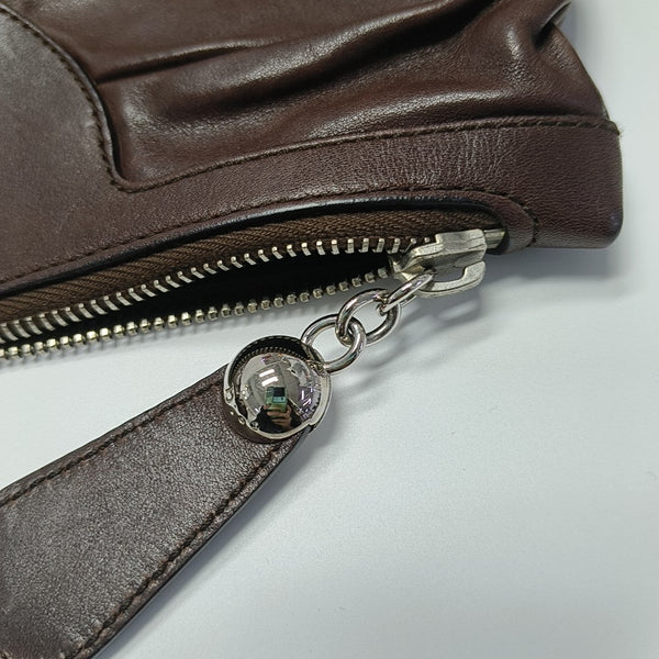 Calfskin Top Handle Bag Brown
