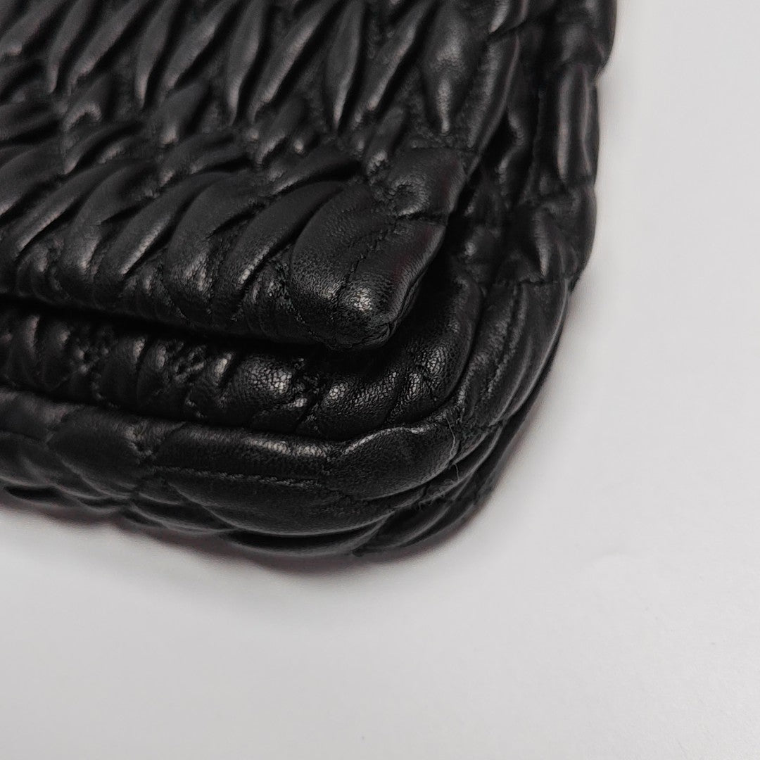 Crystal Quilted Lambskin Black
