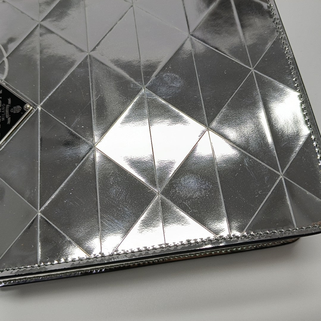 Panier Small Patent Leather Silver