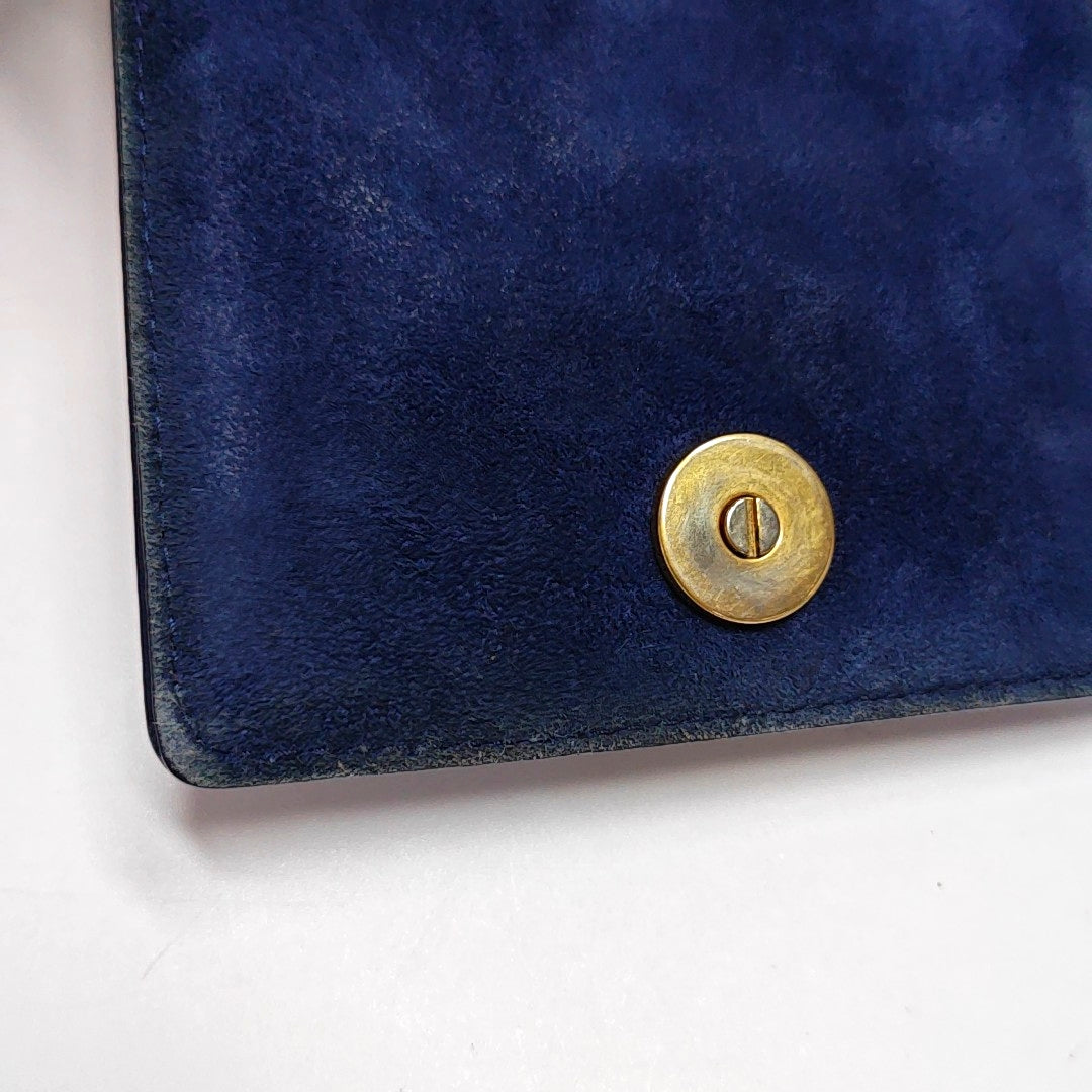 Authenticated pre-owned  Diorama Cannage Calfskin Blue - Shoulder Bag at Looply