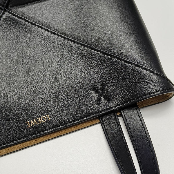 Puzzle Fold Mini Calfskin Black