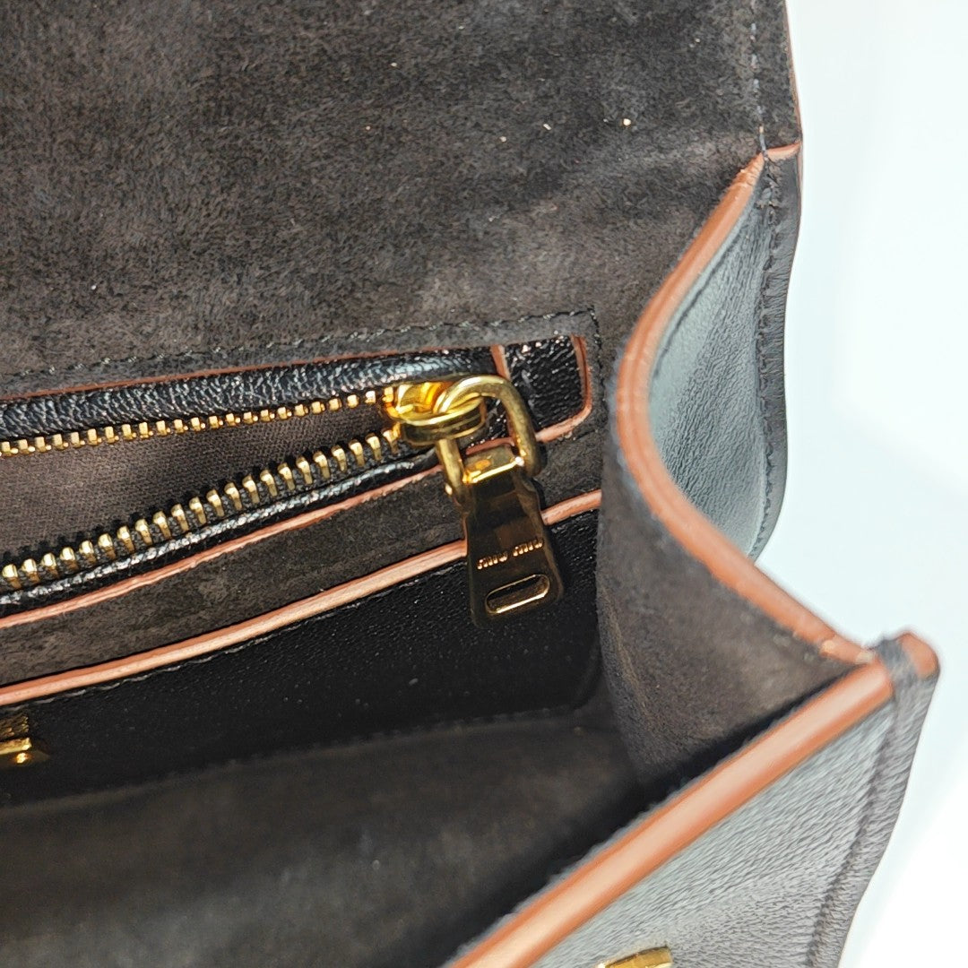 Miu Lady Calfskin Black
