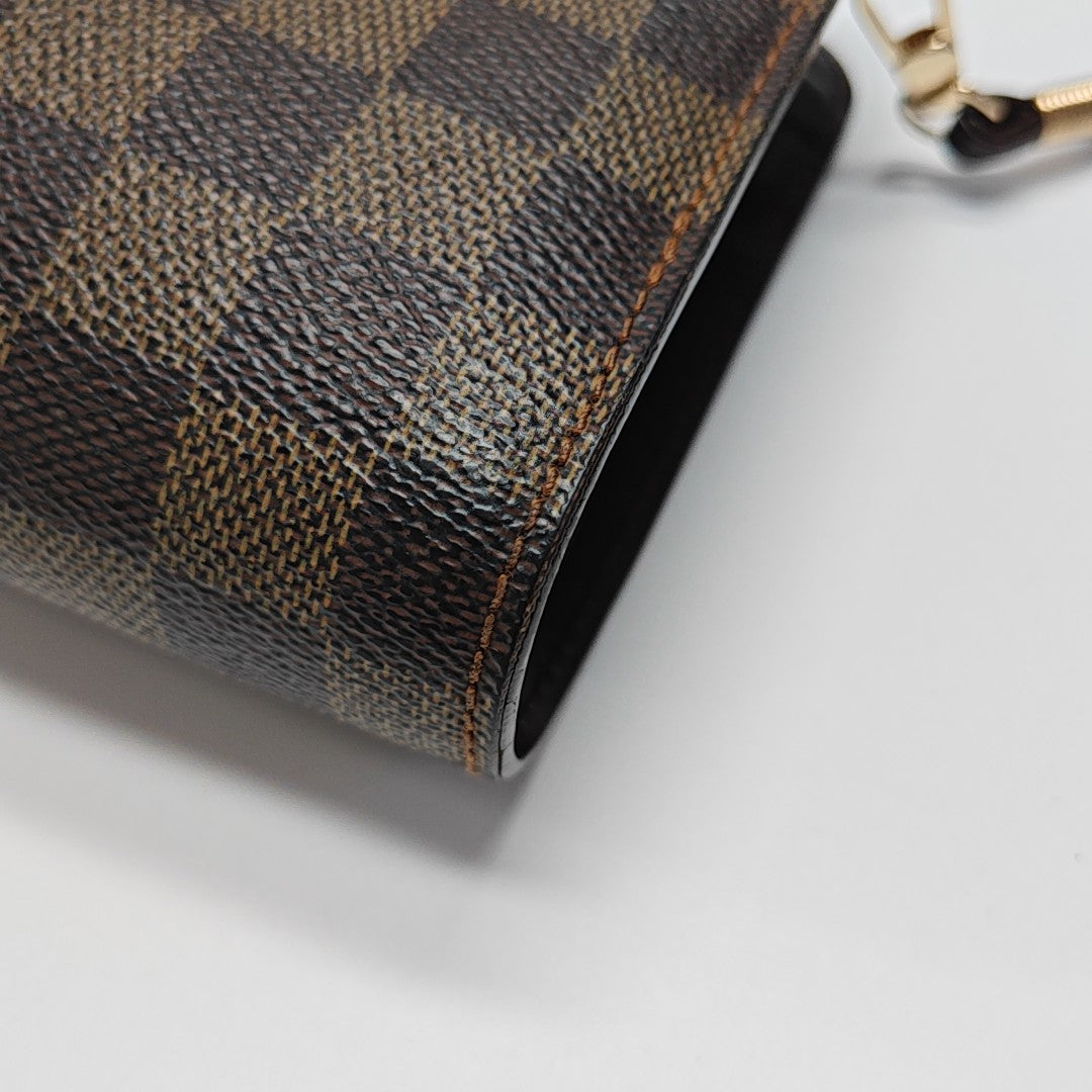SAINT LOUIS Damier Ebene Coated Canvas Brown