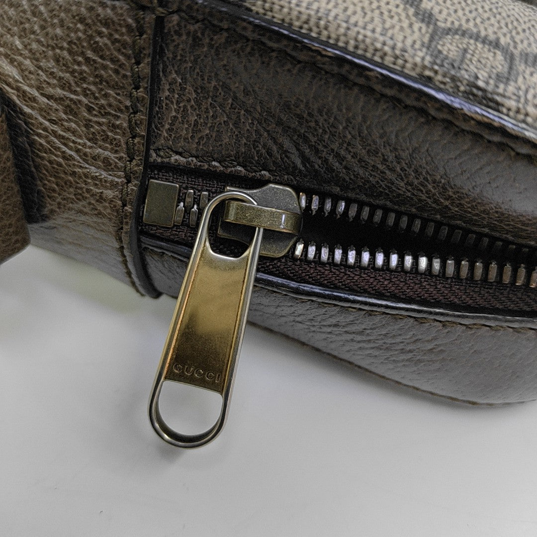 Ophidia Large Monogram Coated Canvas Beige