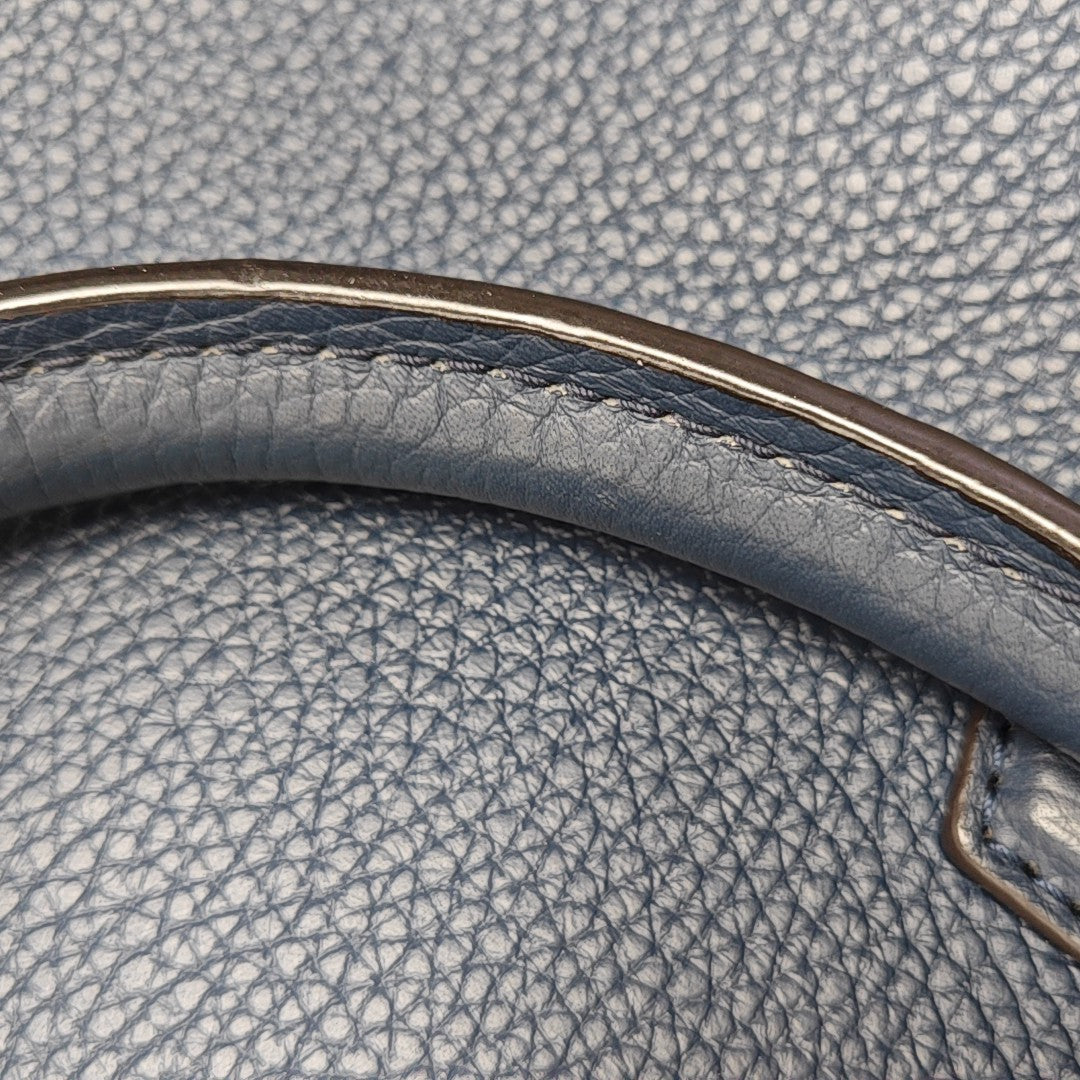 Calfskin Shoulder Bag Blue