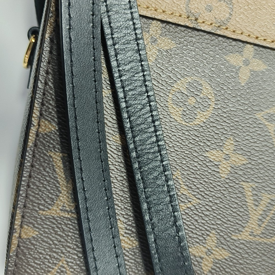 CAMERA BOX Monogram Coated Canvas Brown
