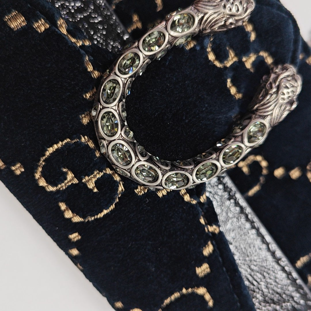 Dionysus Super Mini Monogram Velvet Blue