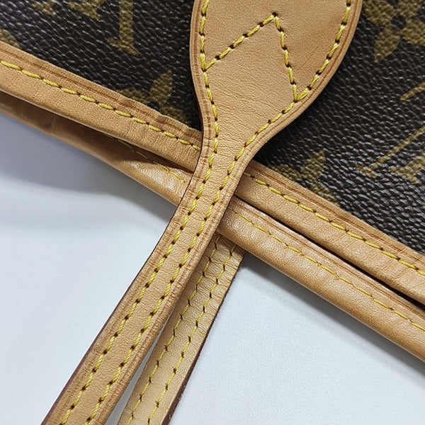 NEVERFULL MM Monogram Coated Canvas Brown