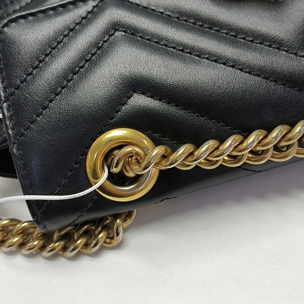 GG Marmont Small Quilted Calfskin Black