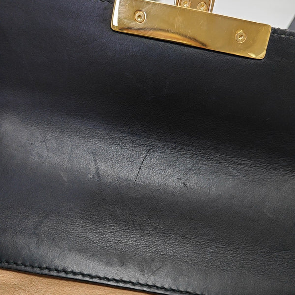 Padlock Small Monogram Coated Canvas Beige