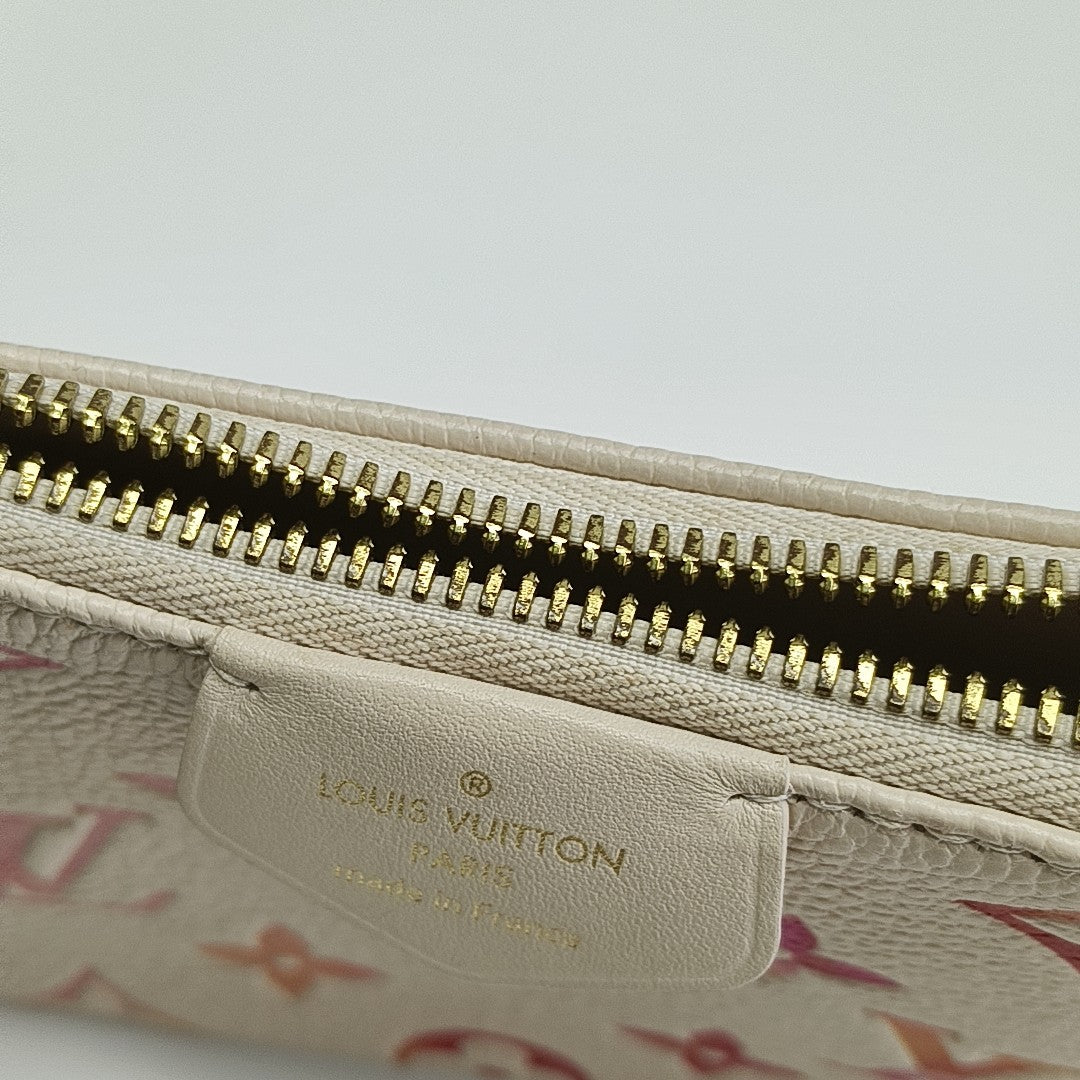EASY POUCH ON STRAP Monogram Calfskin Beige